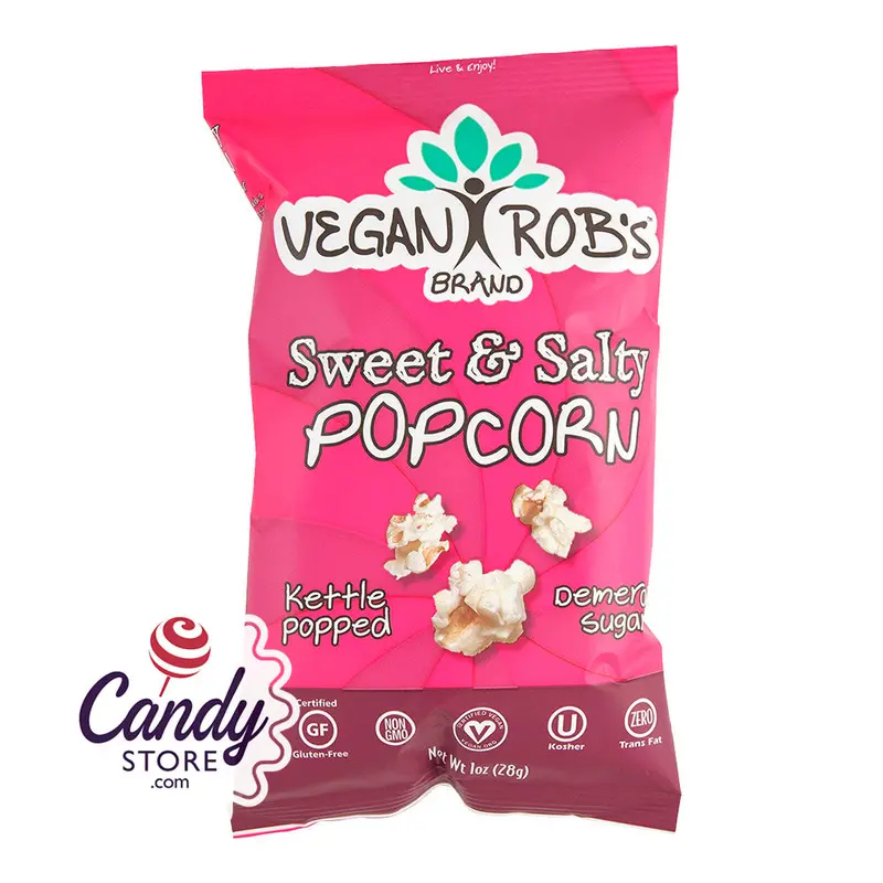 Vegan Rob's Sweet And Salty Popcorn 1oz Bags - 24ct