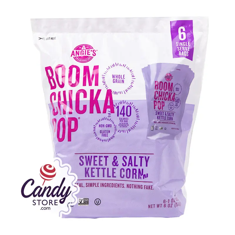 Angie's Boomchickapop Sweet & Salty Kettle Corn Snack Pack 6oz Pouch - 4ct