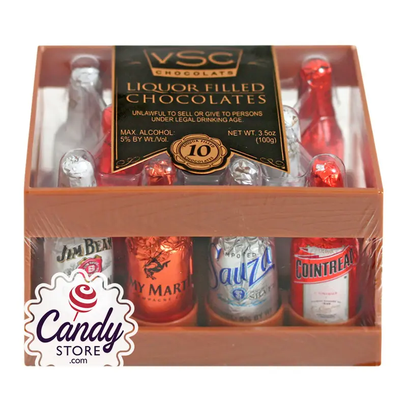 Vsc Liquor Filled Chocolates 10-Piece Crate - 24ct