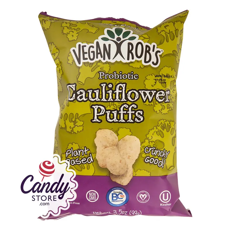 Vegan Rob's Probiotic Cauliflower Puffs 3.5oz Bags - 12ct