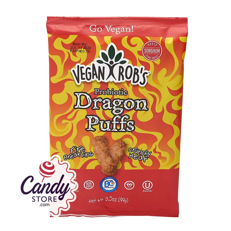 Vegan Rob's Probiotic Dragon Puffs 3.5oz Bags - 12ct