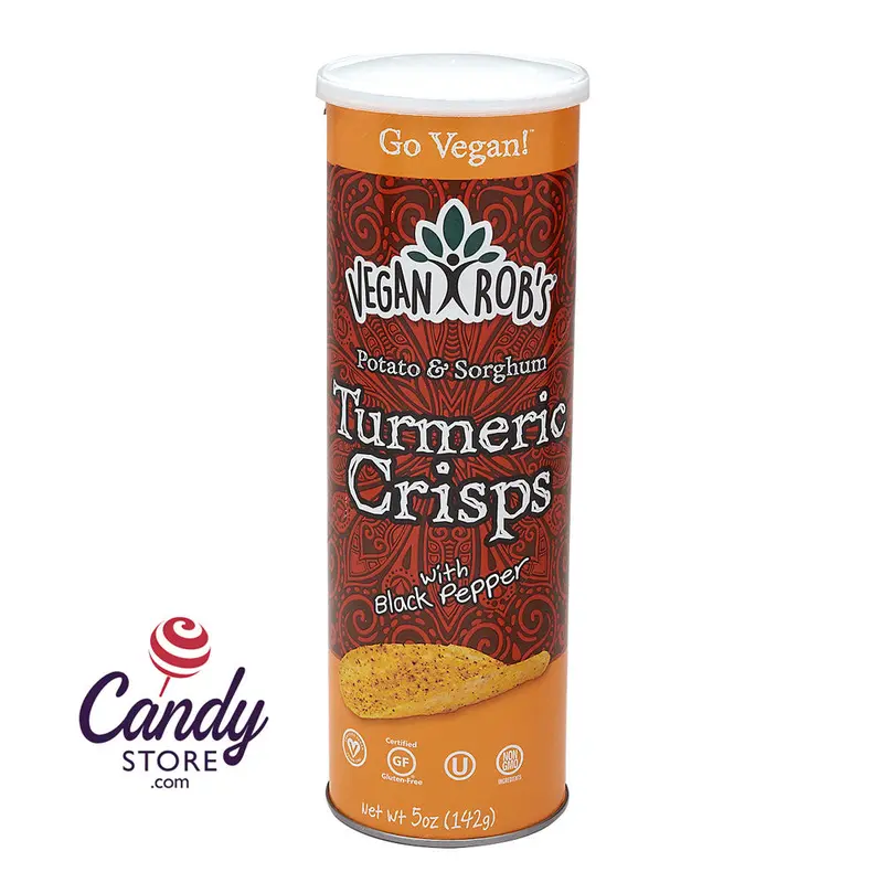 Vegan Rob's Turmeric Crisp With Black Pepper 5oz Tube - 12ct