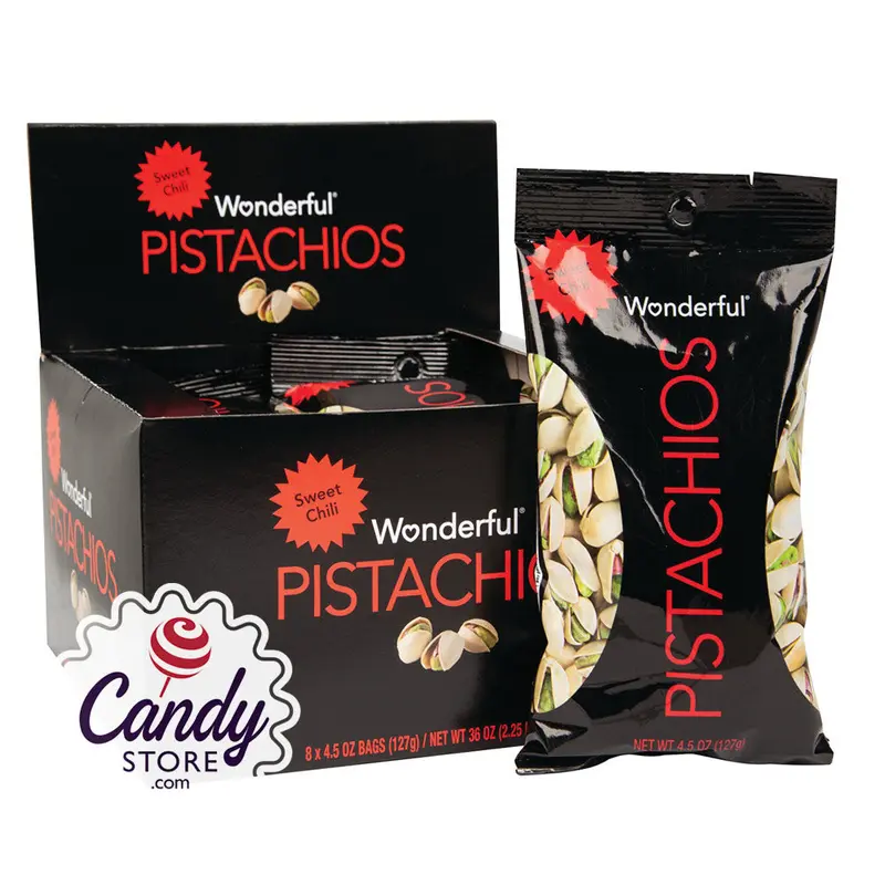 Wonderful Sweet Chili Pistachios 4.5oz Bags - 24ct