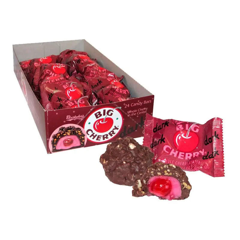 Big Cherry Dark Chocolate Bars - 24ct