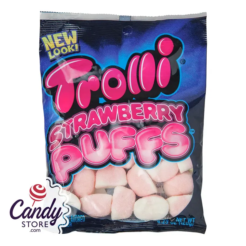Trolli Strawberry Puffs Gummies - 12ct Bags