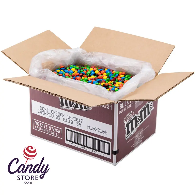 Bulk M&Ms Milk Chocolate - 25lb