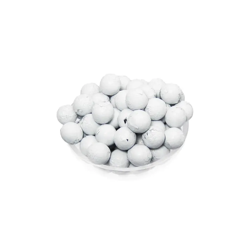 White Foil Chocolate Balls - 10lb