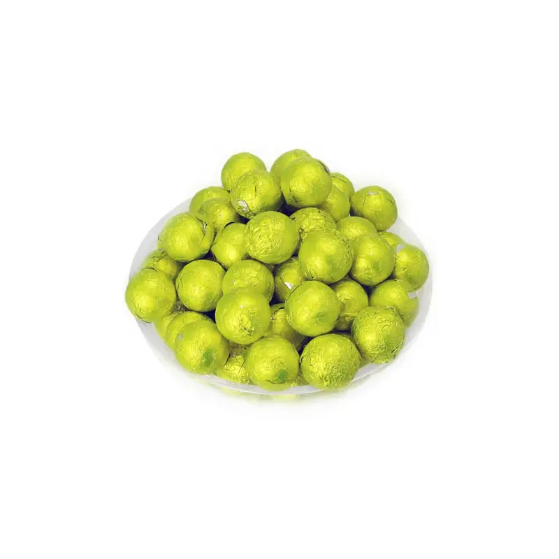 Yellow Foil Chocolate Balls - 10lb