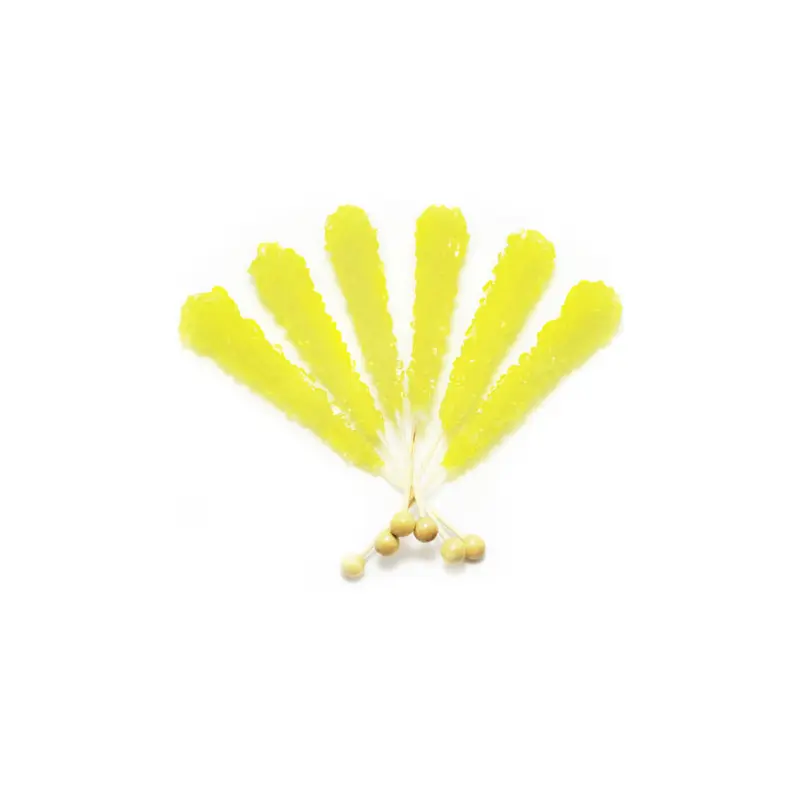 Yellow Rock Candy Sticks - 120ct