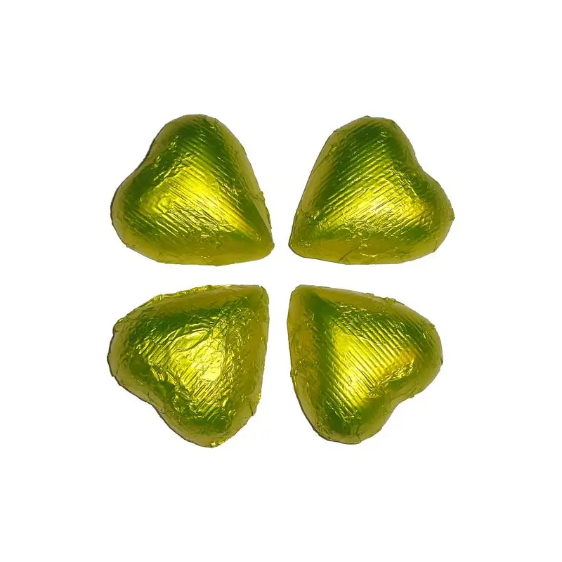 Yellow Foil Hearts - 10lb Bulk