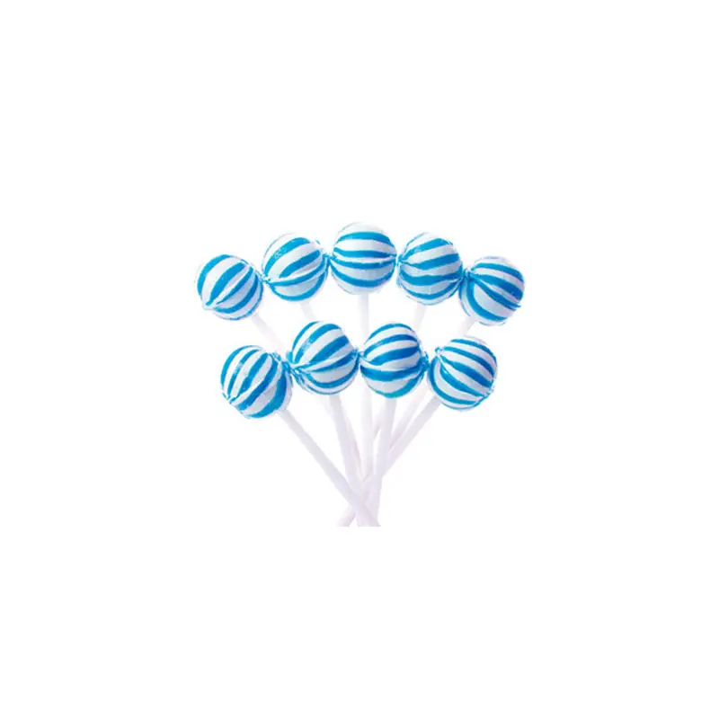 Blue Striped Ball Petite Lollipops - 400ct