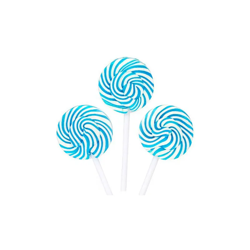 Blue & White Squiggly Pops Lollipops - 48ct