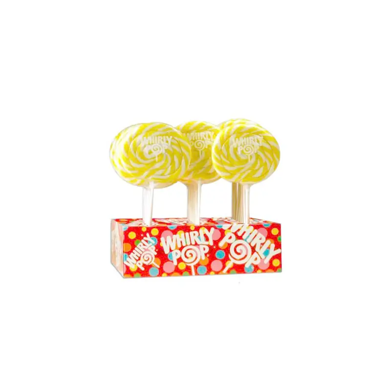 Yellow Whirly Pops - 24ct Displays