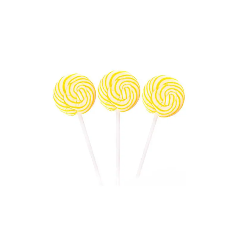 Yellow & White Squiggly Pops Lollipops - 48ct