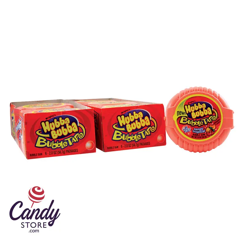 Bubble Tape Tangy Tropic Hubba Bubba - 12ct