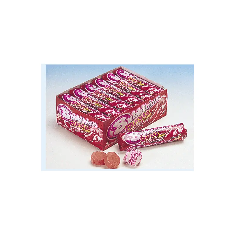 Bubblicious Bursts Sour Cherry Storm Sticks - 12ct box