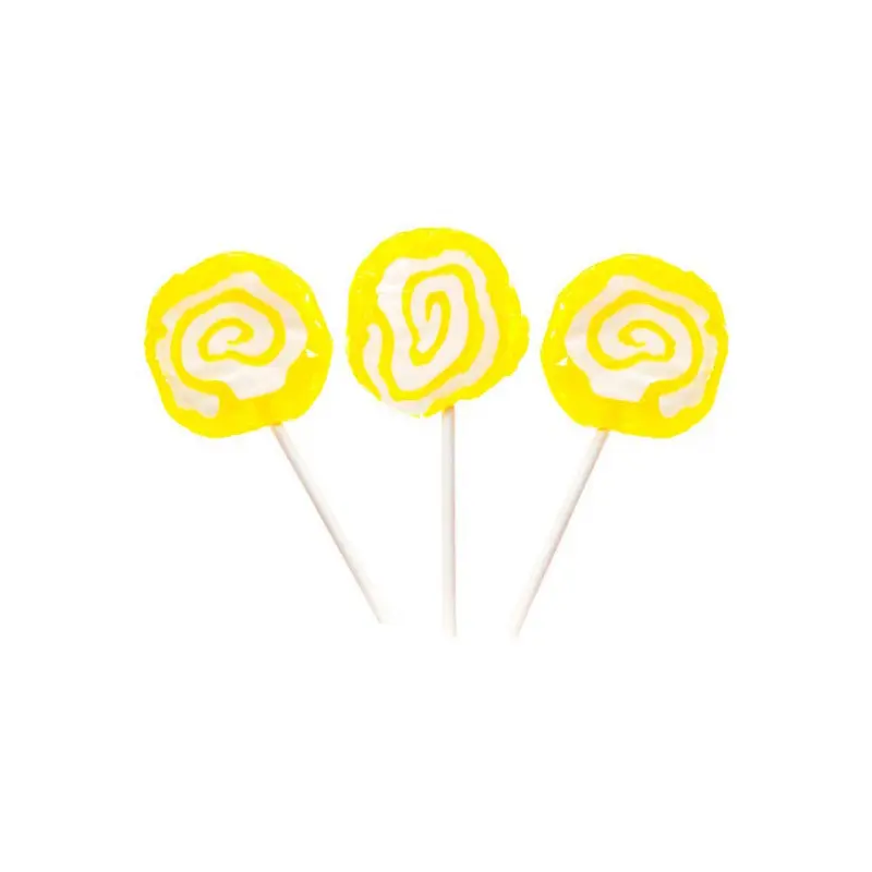 Yellow & White Hypno Pops Lollipops - 100ct