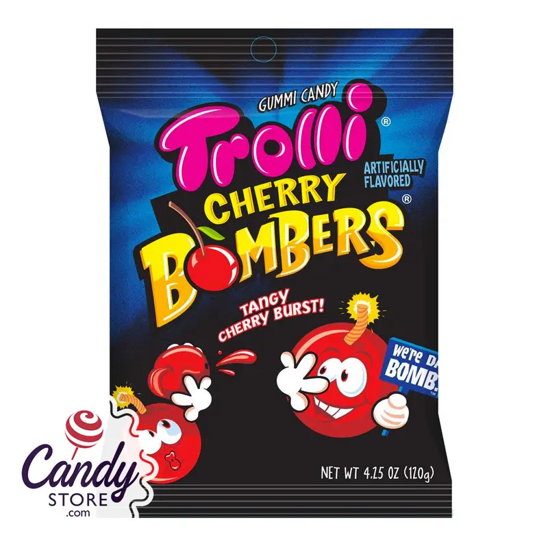 Trolli Sour Cherry Bombers Candy - 12ct