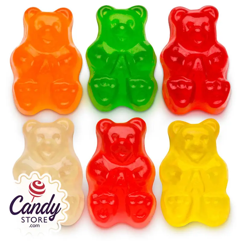 6 Flavor Assorted Gummi Bears - 5lb