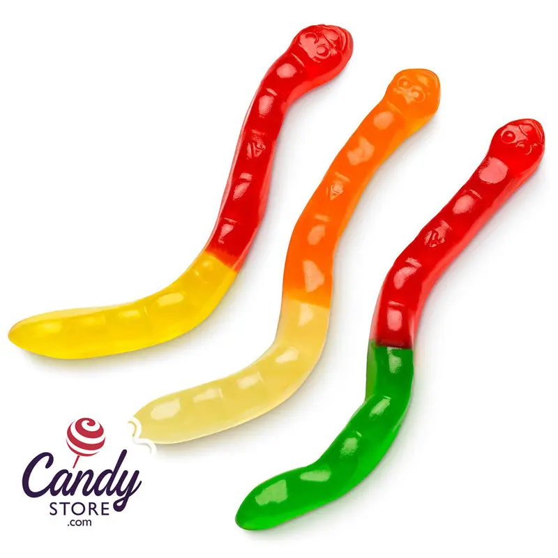 Assorted Fruit Gummi Worms Large - 5lb