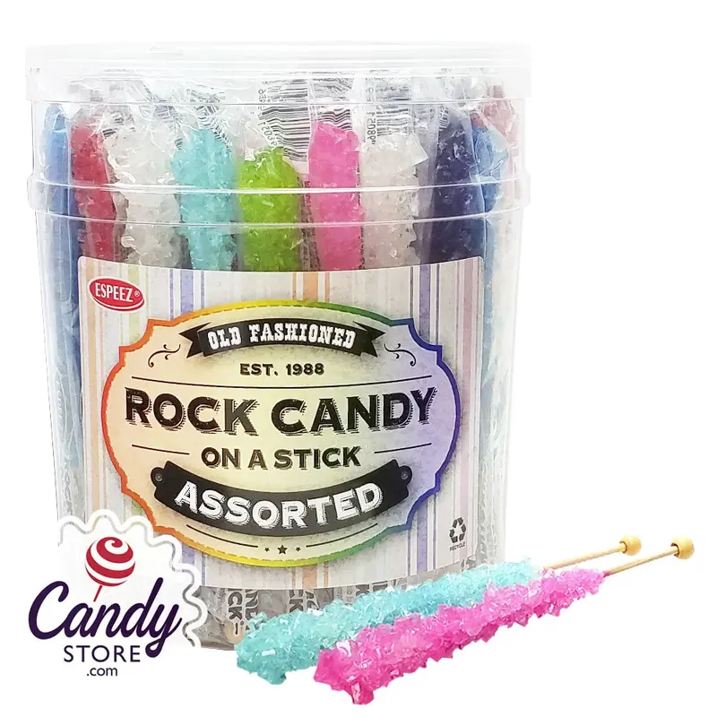 Assorted Rock Candy Crystal Sticks - 36ct Jar