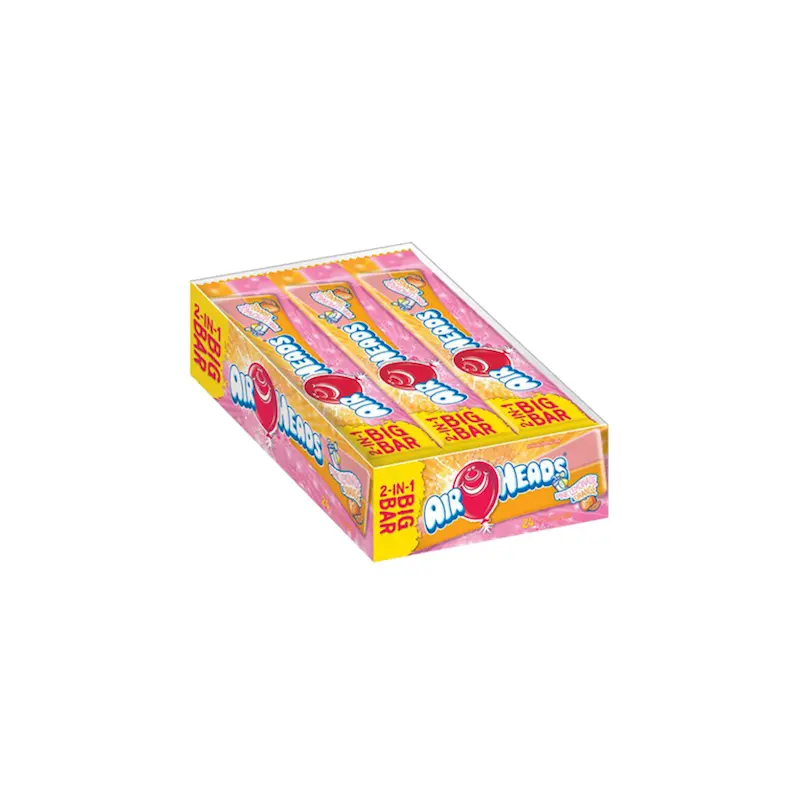 Airheads Big Bar 2 in 1 Lemonade and Orange - 24ct