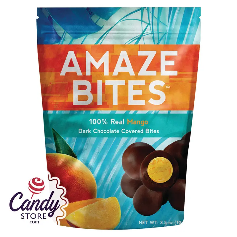 Amaze Bites Mango Dark Chocolate  - 12ct Pouches