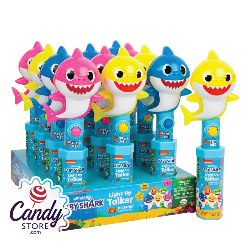 Baby Shark Light Up Talker w Candy - 12ct
