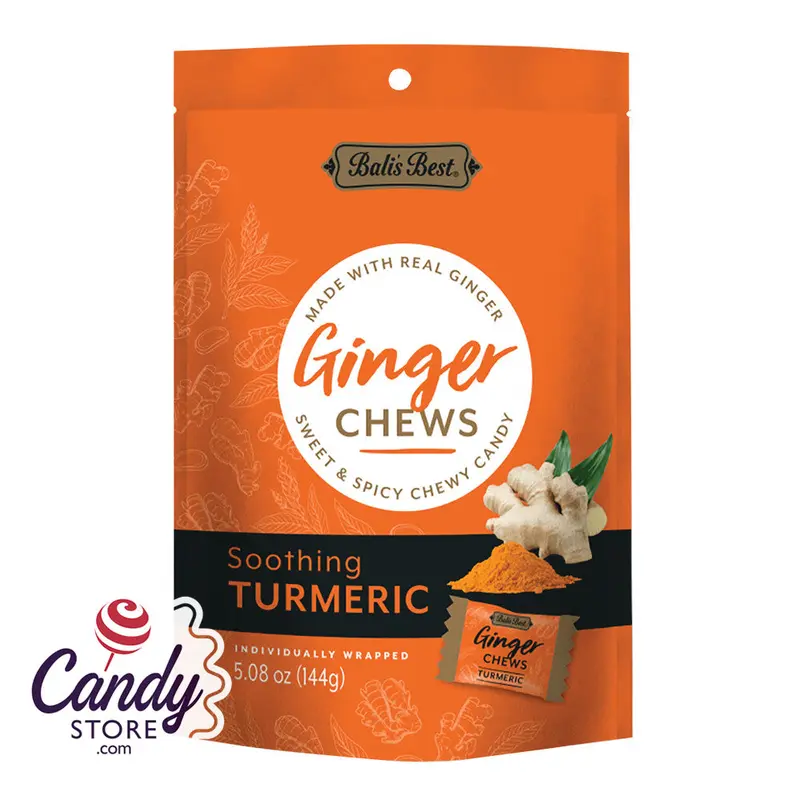 Bali's Best Soothing Turmeric Ginger Chews  - 12ct Pouches