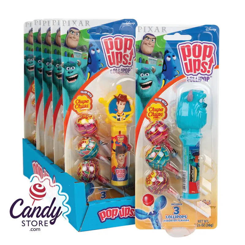 Best Of Pixar Blister Pop-Ups Lollipop Protector Dispenser - 6ct