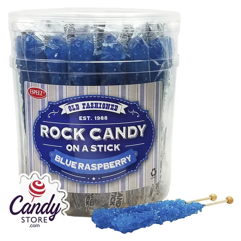 Blue Rock Candy Crystal Sticks - 36ct Jar