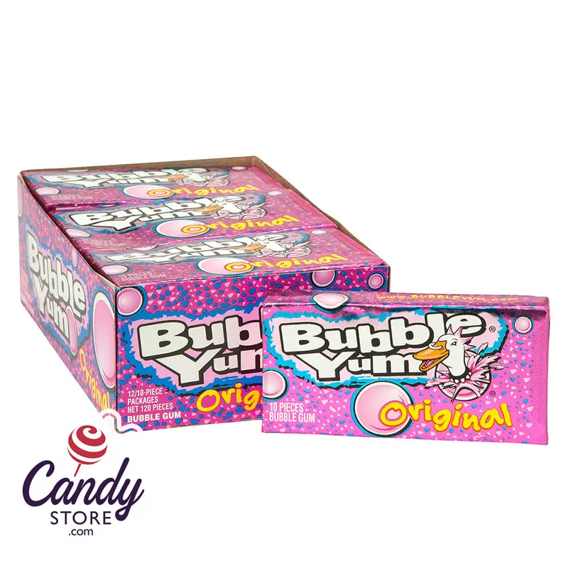 Bubble Yum Original Bubble Gum 10-Piece Packs - 12ct