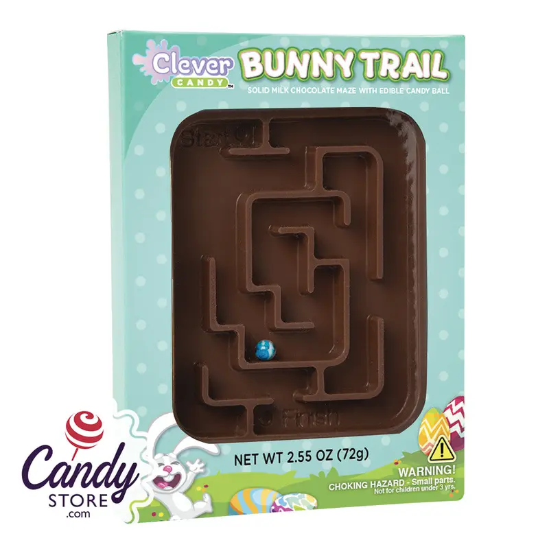 Bunny Trail Milk Chocolate Maze Games - 18ct