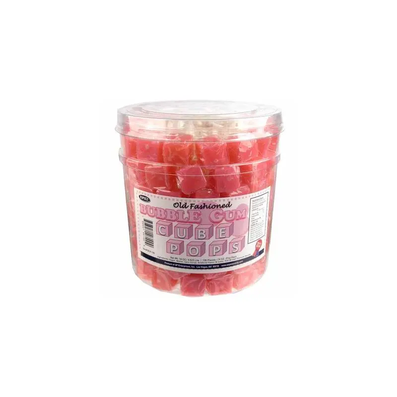 Bubble Gum Cube Pop Jar - 100ct