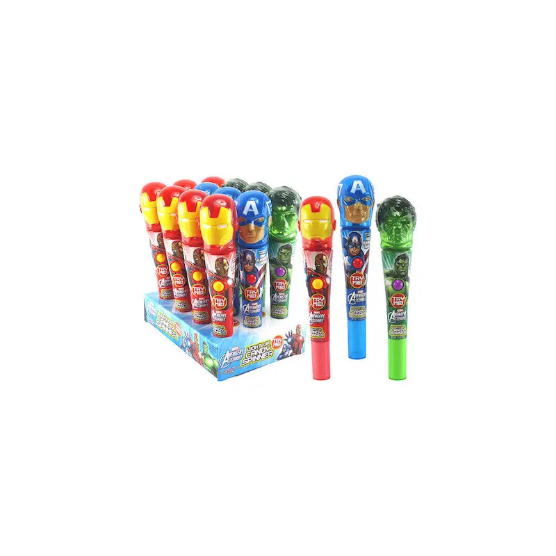 Avengers Light Up Candy Spinner - 12ct