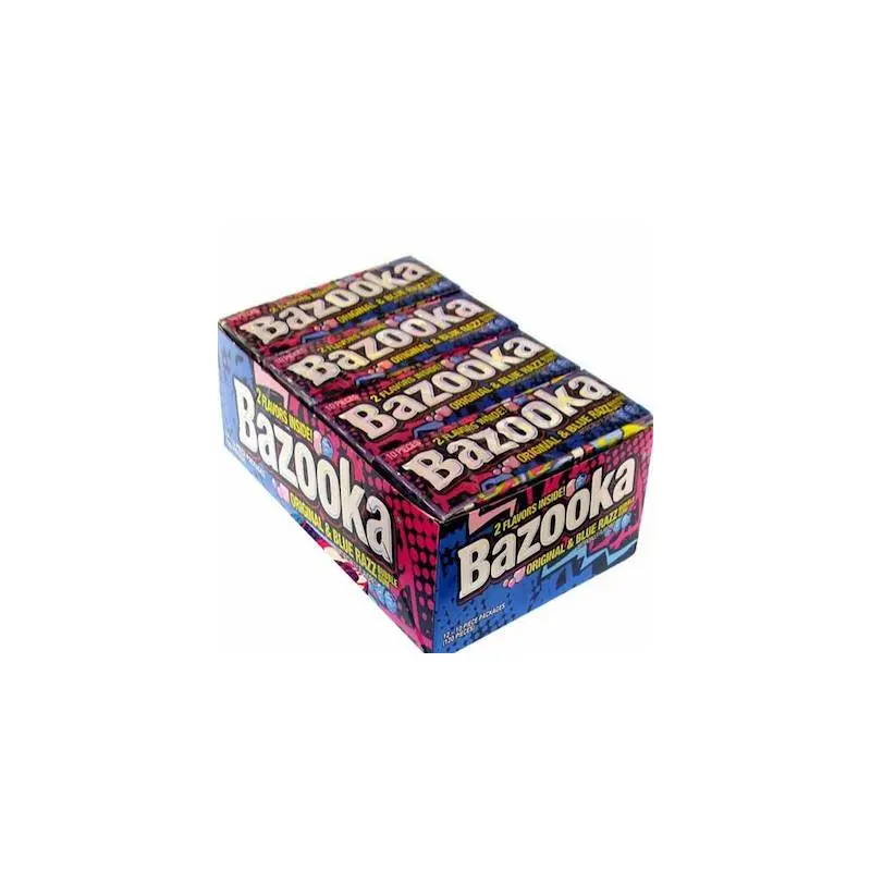 Bazooka 10pc Original and Blue Razzberry Packs - 12ct