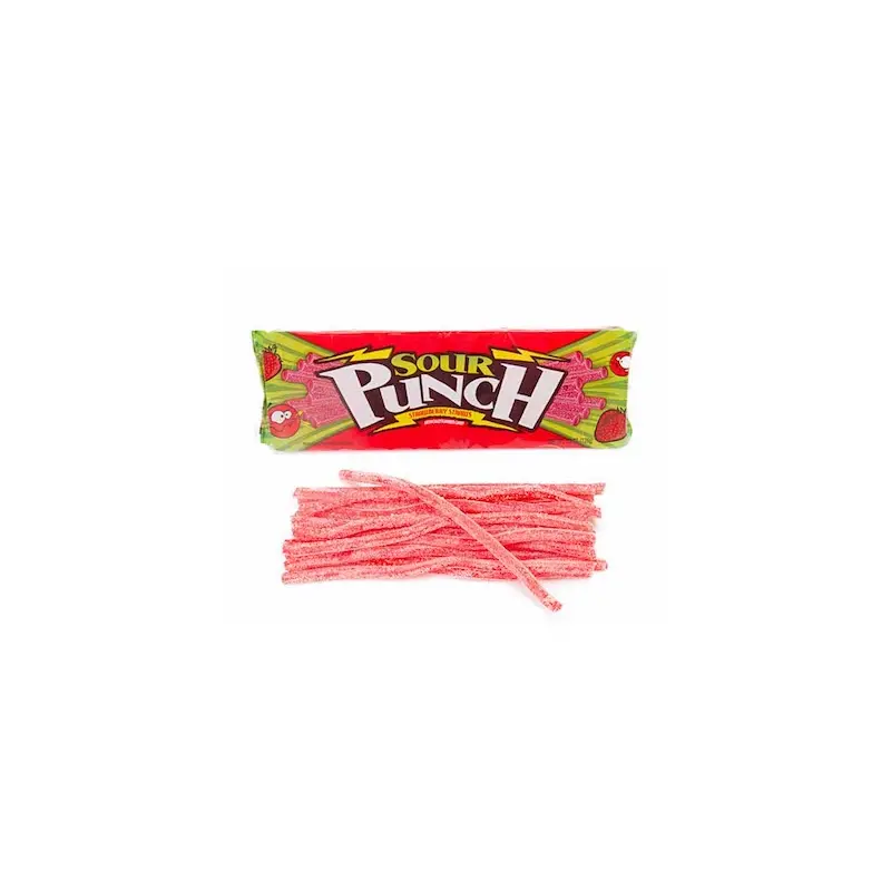 Sour Punch Straws Strawberry King Size - 24ct