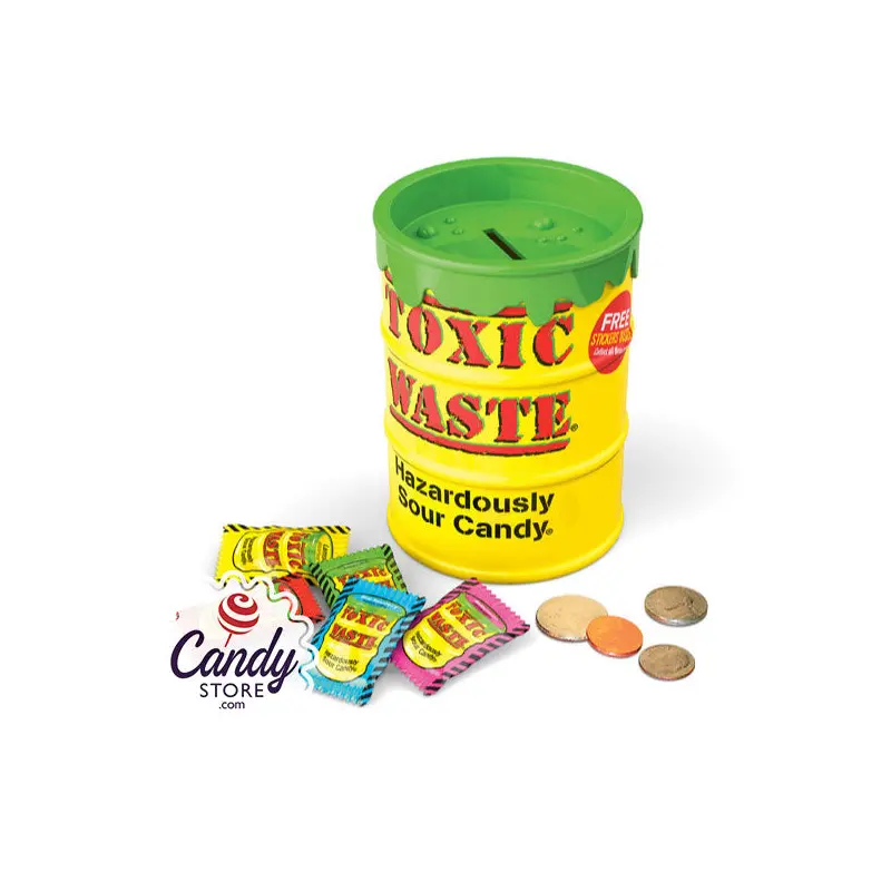 Toxic Waste Sour Candy Bank - 12ct
