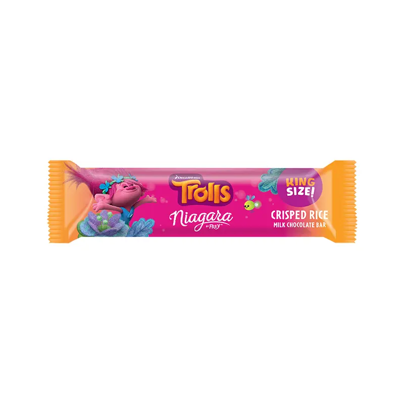 Trolls Milk Chocolate Rice Crisp Bars - 16ct