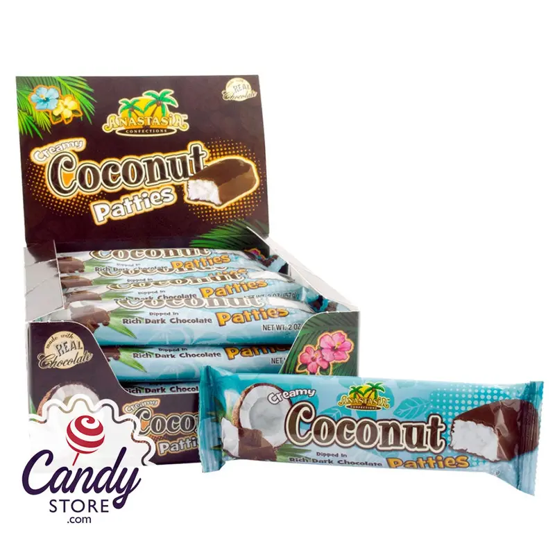 Anastasia Original Dark Chocolate Coconut Bars - 20ct