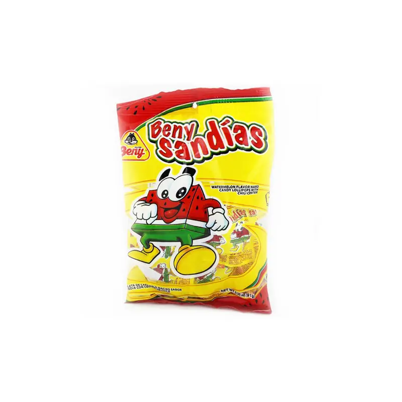 Beny Paleta Sandia Watermelon Candy - 24ct Peg Bags