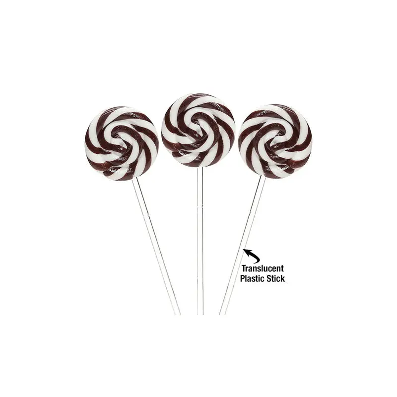 Black Cherry Swipple Pops - 48ct Strawberry Petite Swirly Lollipops