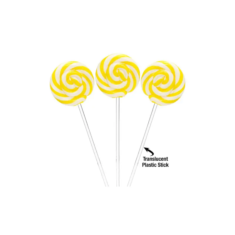 Yellow Swipple Pops - 48ct Banana Petite Swirly Lollipops