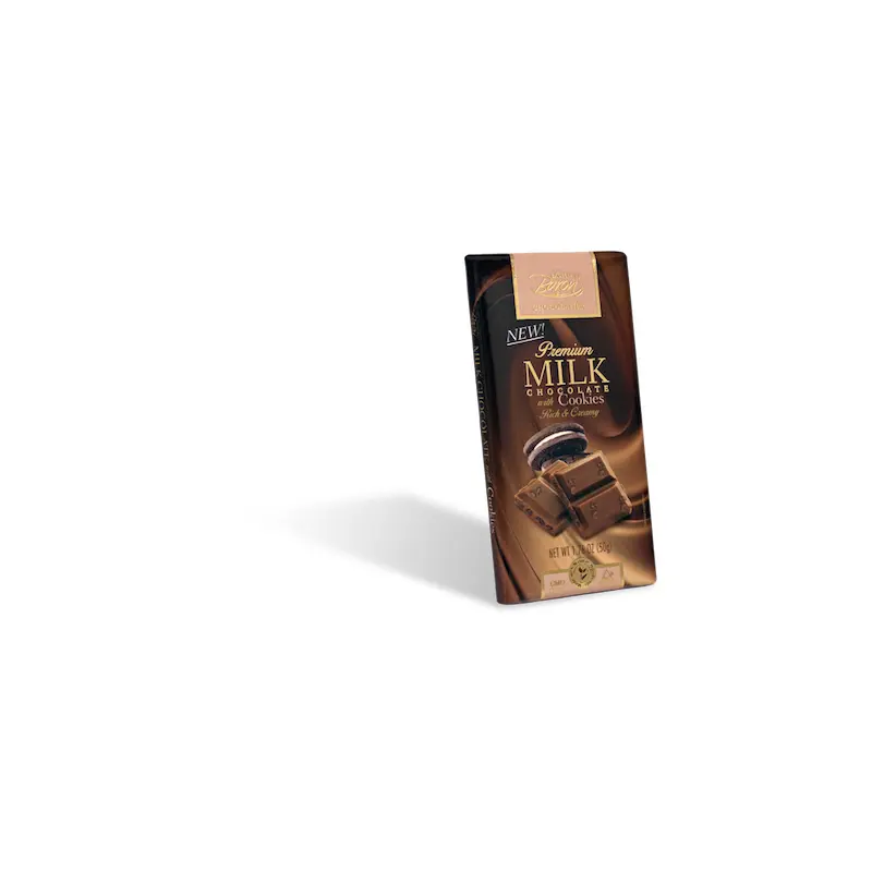 Baron Milk Chocolate with Cookies Bar - 12ct