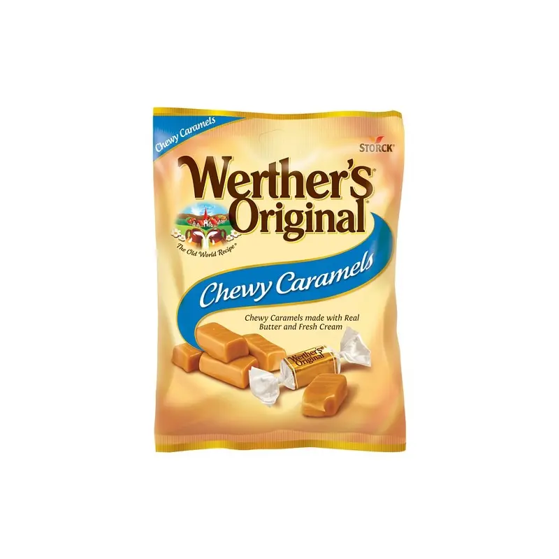 Werthers Original Chewy Caramels - 12ct Peg Bags