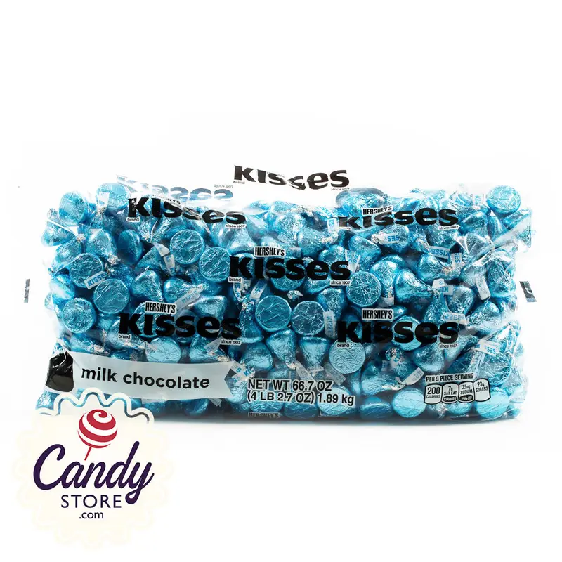 Blue Hershey Kisses - 4.17lb Bulk