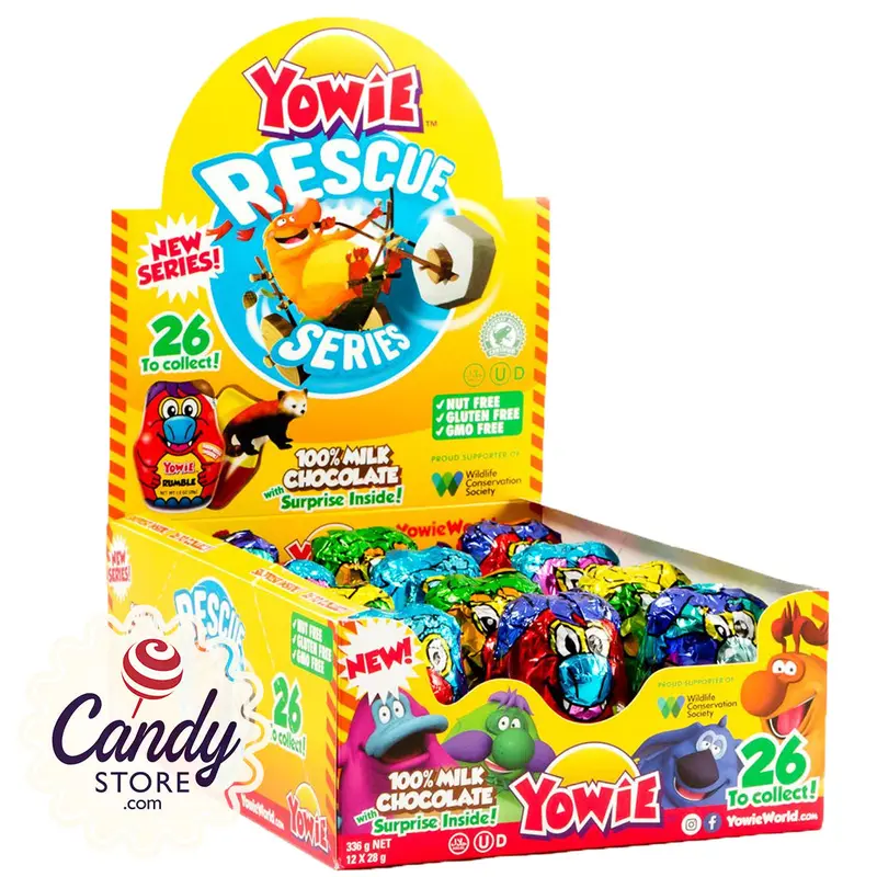 YOWIE Chocolate Collectible Surprise Toy Inside - 12ct