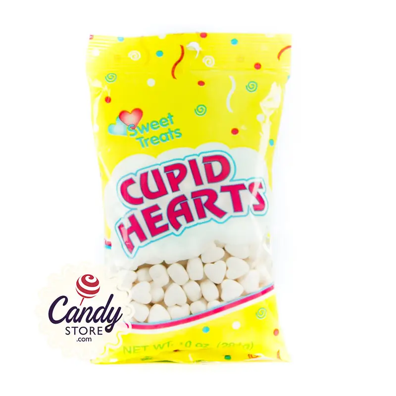 White Cupid Hearts Candy - 10oz