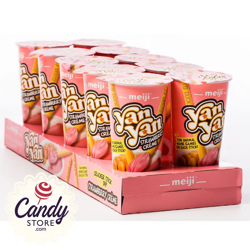 Yan Yan Cracker Stick with Strawberry Dip - 10ct