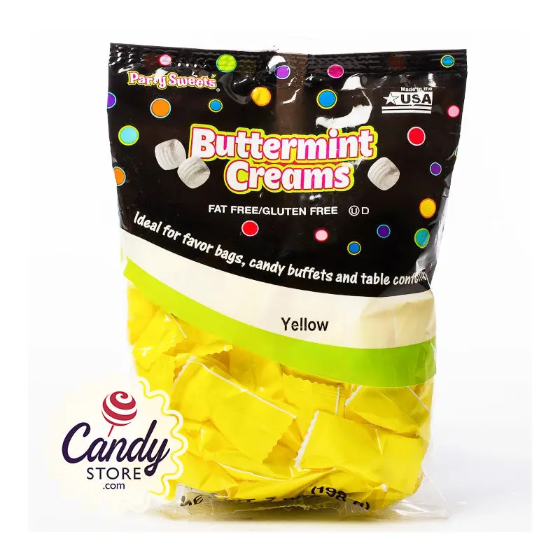 Yellow Buttermint Creams - 7oz Pillow Packs